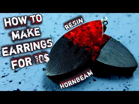 How to make resin earrings without mold tutorial for beginners / Resin earrings ideas