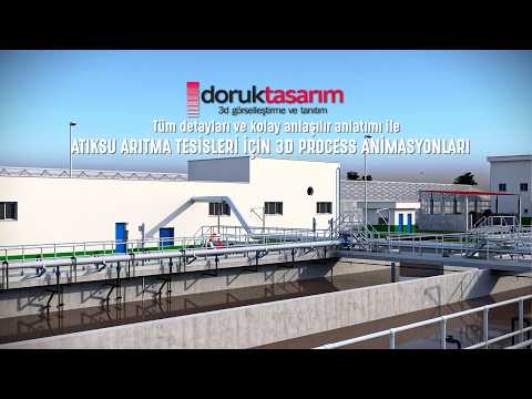 Atıksu Arıtma Tesisi 3D Process Animasyonu
