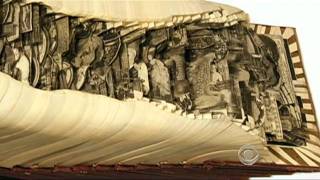 Artist makes high-priced sculptures from old books