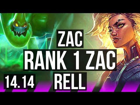 ZAC & Ezreal vs RELL & Kai'Sa (SUP) | Rank 1 Zac, Rank 8, 68% winrate | VN Challenger | 14.14