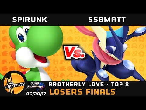 BL  SJ  Spirunk (Yoshi, Bowser) vs SSBMatt (Greninja,Mario)  Losers Finals   Smash 4 Singles