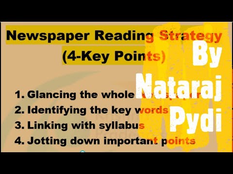 Newspaper Reading Strategy(English & Telugu) II IAS II IPS II IRS II KPIAS II UPSC II CIVILS