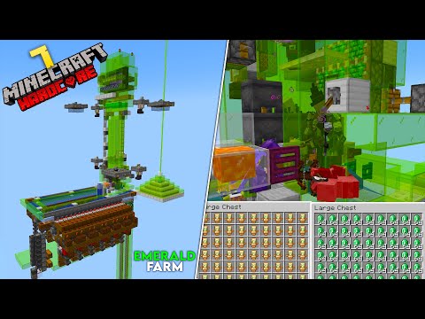 I Built An Epic Emerald Farm In Minecraft Hardcore #7