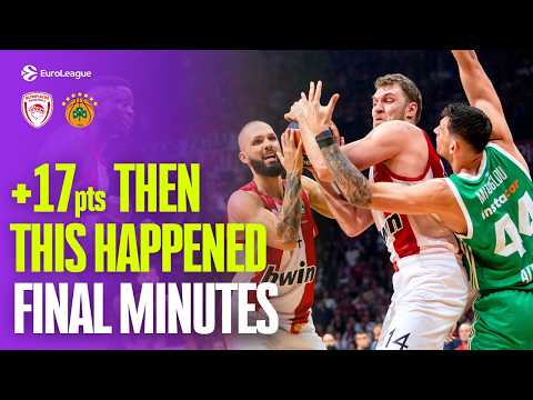 Olympiacos led by 17 points before FINAL MINUTES drama in the GREEK DERBY vs Panathinaikos 2024-25