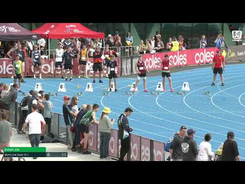 Boys U16 100m Timed Final 1: 2022/23 State Track and Field Championships