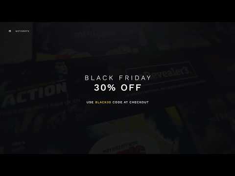 Black Friday Sale starts now! 30% off everything! Motion Templates and FCPX Plugins - MotionVFX
