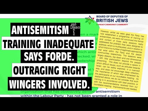 Forde Report: Right wing led training on antisemitism is inadequate