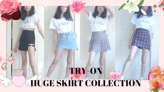 TRYING ON MY HUGE SKIRT COLLECTION