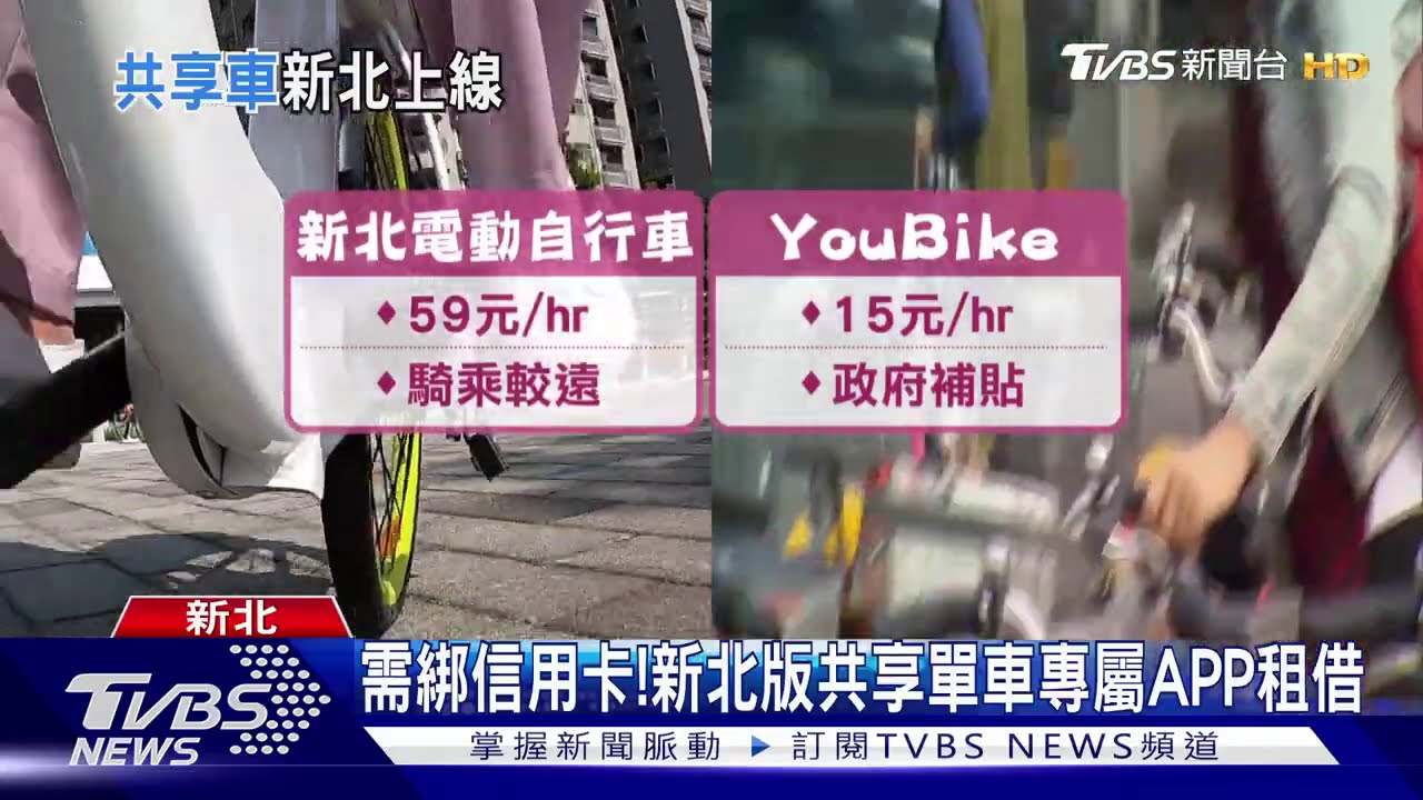 十分鐘9元!新北電動輔助共享單車淡水先騎