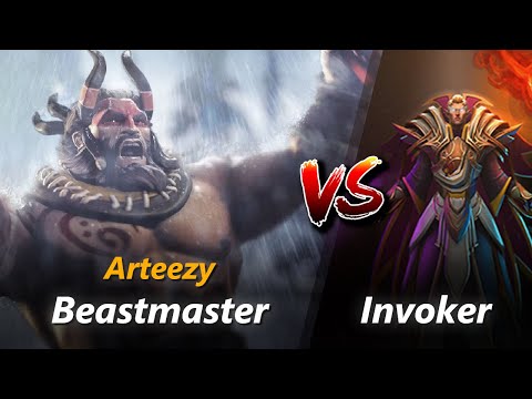 How to Beastmaster mid vs Invoker (feat. Arteezy) | First 10 minutes