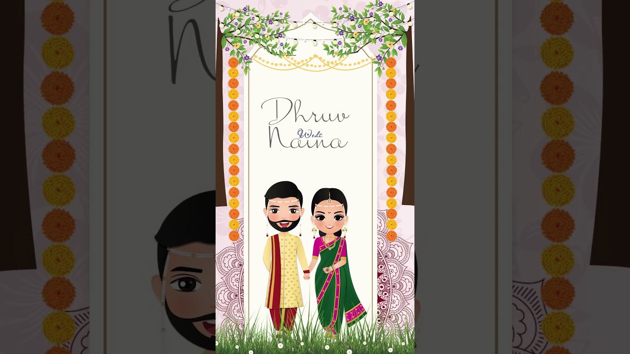 Marathi Animated Save The Date Wedding Invitation Video Template | Wedding Invite | Premiere Pro