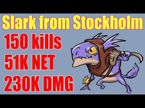 Slark from Stockholm | 150 kills in 49 mins | Get The Party Started | Dota 2 Gameplay