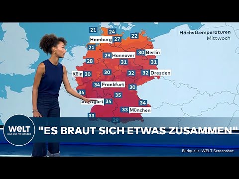 DEUTSCHLAND: "Es braut sich was zusammen" Drückende Hitze und Sturmgefahr! Sonnentage sind gezählt!