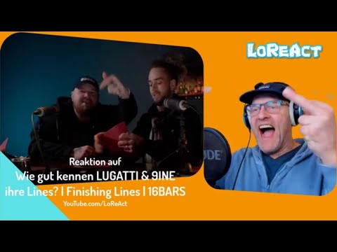 🤩🤩🤩 Lugatti hat mich erwähnt - Wie gut kennen LUGATTI & 9INE ihre Lines? |  16BARS | Reaktion