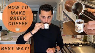 How To Make Greek Coffee (aka Turkish, Armenian Coffee) Quick & Easy. Traditional & Best Method !