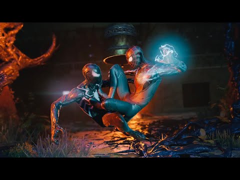 Spider-Man 2 - Symbiote Spider-Man Vs Miles Morales Boss Fight (4K 60FPS) PS5 2023