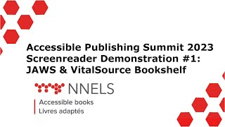 Screen Reader Demonstration: JAWS and Bookshelf on Windows | Accessible Publishing Summit 2023