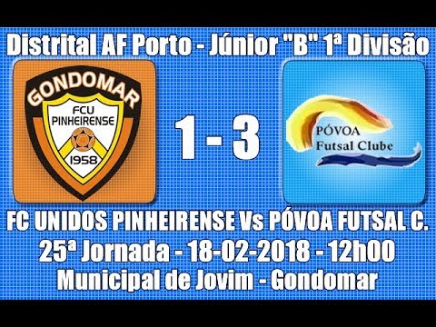 Distrital AF Porto - Júnior B - 1ª Div. - 25ª Jorn. - FCU Pinheirense Vs Póvoa Futsal C. - 2017/18