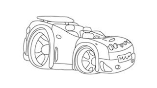 How to draw a sports car - Easy step-by-step drawing lessons for kids