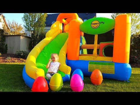 What surprises are hidden in the giant eggs? Let’s learn colors with Alice! 🌈