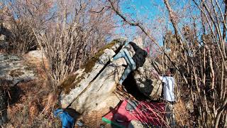 Video thumbnail of Vallée heureuse, 6a+. Targasonne