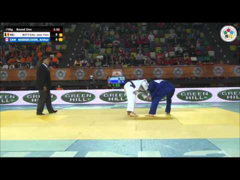 Jean Yves BOTTIEAU BEL Vs Arthur MARGELIDON CAN   Judo Grand Prix Samsun 2014  73kg
