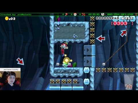 Super Mario Maker - Extreme NSMB tech level and typical SMW red coin paths level [Blind Kaizo Race]