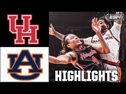 WILD FINISH 🍿 Houston Cougars vs. Auburn Tigers | Full Game Highlights | ESPN College Basketball