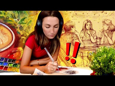 SKETCHBOOK DATE! Drawing Strangers at a Cafe