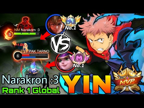 Global No.1 Yin VS Supreme No.1 Harley - Top 1 Global Yin by Narakorn :3 - Mobile Legends