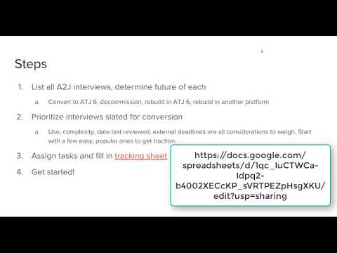 Managing Your A2J Guided Interviews Library by Guest Speaker Angela Tripp (June 2018)