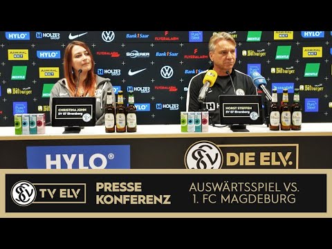 TV Elv // Pressekonferenz - 1. FC Magdeburg vs. SV Elversberg / 29.10.23