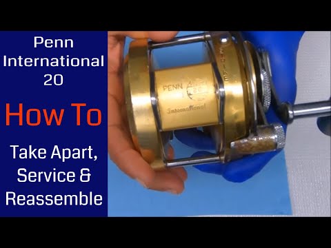 Penn International 20 Fishing Reel - How to take apart, service and reassemble
