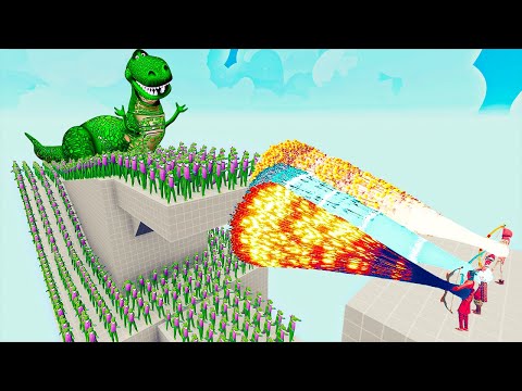 100x REX (Toy story) + 2x GIANT vs 3x EVERY GOD - Totally Accurate Battle Simulator TABS