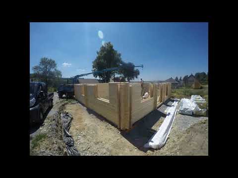 Aufbau Blockhaus im Erzgebirge Tag 2