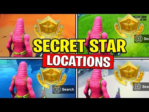 ALL SECRET BATTLE STARS Season 10 - Fortnite Week 1 to 6 Locations (SEASON X) | TamashaBera