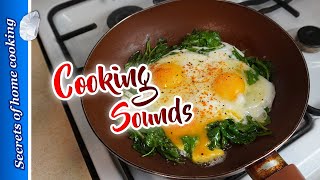 No Talk Cooking | Spinach & Egg Frying Sounds