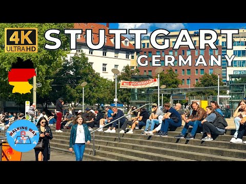 Stuttgart, Germany Walking Tour - Sunny Sunday 2025 🌞 - 4K 60fps