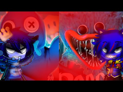 Poppy Playtime e Rainbow friends React a mussoumano vs Huggy Wuggy mussoumano Vs Azul babão