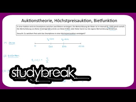 Auktionstheorie, Höchstpreisauktion, Bietfunktion | Preistheorie