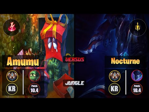 Challenger AMUMU [Electrocute] (Jungle) VS  NOCTURNE - Challenger KR Patch 10.4