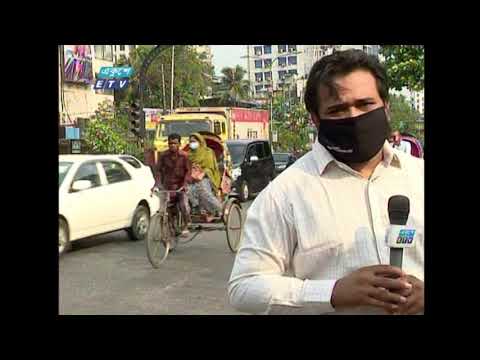 রাজধানীর আসাদগেইট থেকে লকডাউনের খবর জানাচ্ছেন রাসেল খান