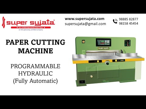 SUPER SUJATA Fully Automatic Paper Cutting Machine