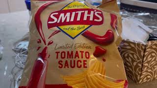 Smiths crisps tomato sauce flavoured chips! Taste test! Plus Brian Abbey as Santa pic!