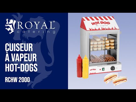 Vidéo - Cuiseur à vapeur hot-dogs - 2 000 W