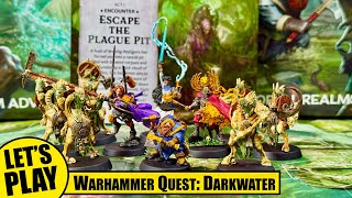 WARHAMMER QUEST DARKWATER Solo Playthrough  |  Act I Session 3 - Escape the Plague Pit