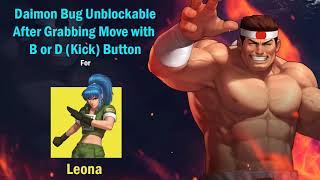 Download lagu KOF 98 - Daimon Bug for Leona After Grabbing Move With Kick - Fightcade mp3