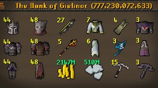 I have the biggest bank in OSRS history (worth $770,000)