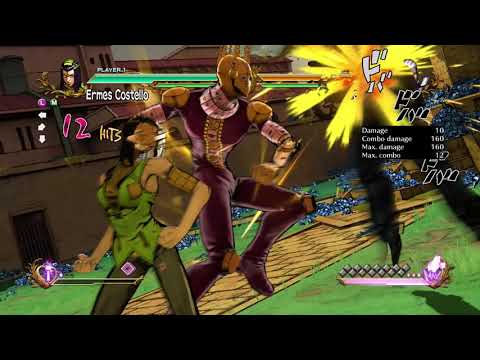 JoJo's All Star Battle: Hermes Move Set - HD
