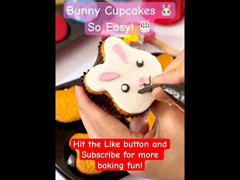 😍 🐰Cute Bunny Cupcake Tutorial 🐰🧁 | Perfect for Kids’ Birthday